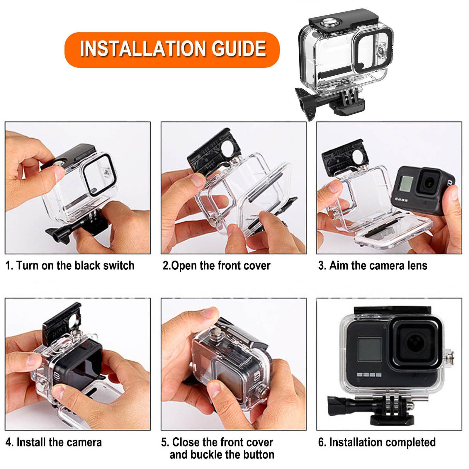 GoPro -  GoPro HERO7 BLACK 防水マウント付き Amazon | Go Pro Hero 7 6 5 ブラック防水ハウジングケース 45M