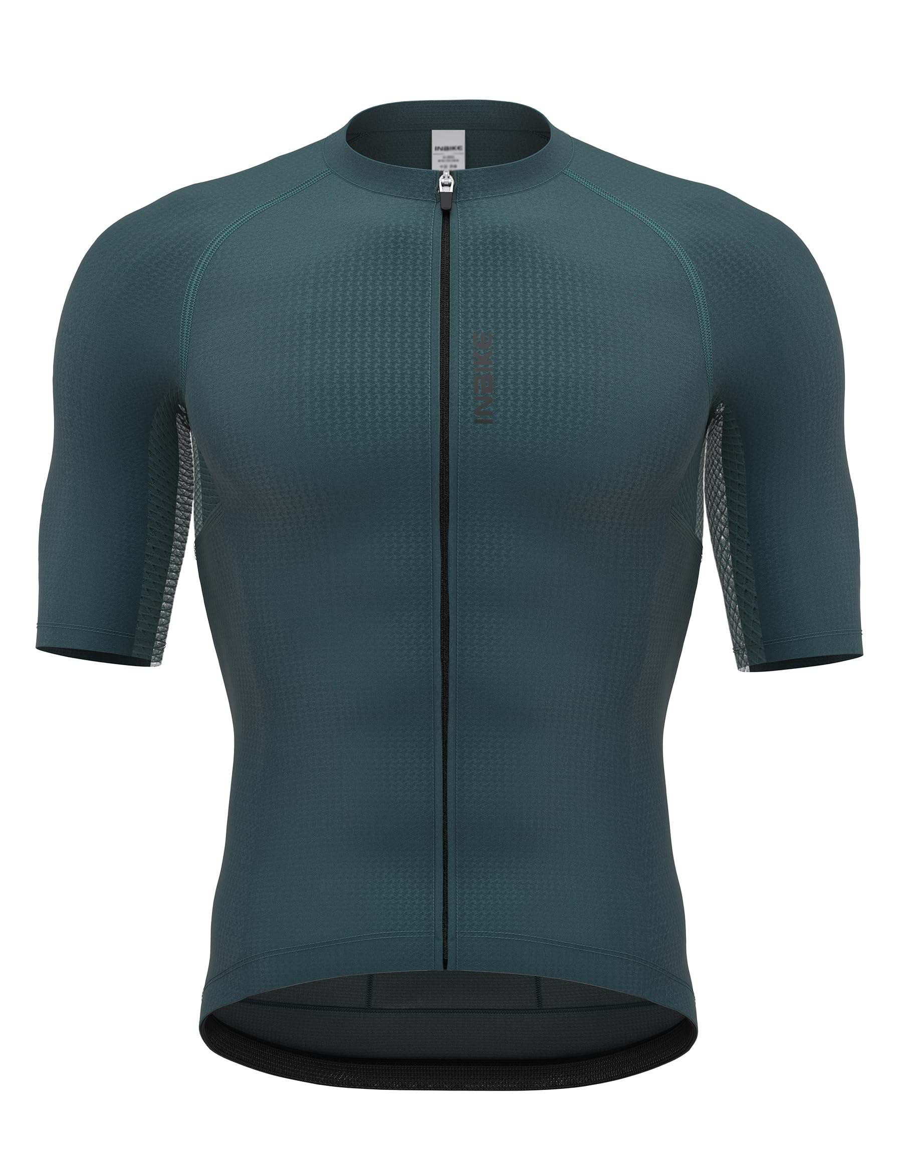 INBIKE Radtrikot Herren Kurzarm Atmungsaktives Sommer Fahrradtrikot mit Mesh-Einsatz Enges Rennrad Trikot FahrradShirt mit Anti-Rutsch Saum für Radsport MTB Farrad E-Bike