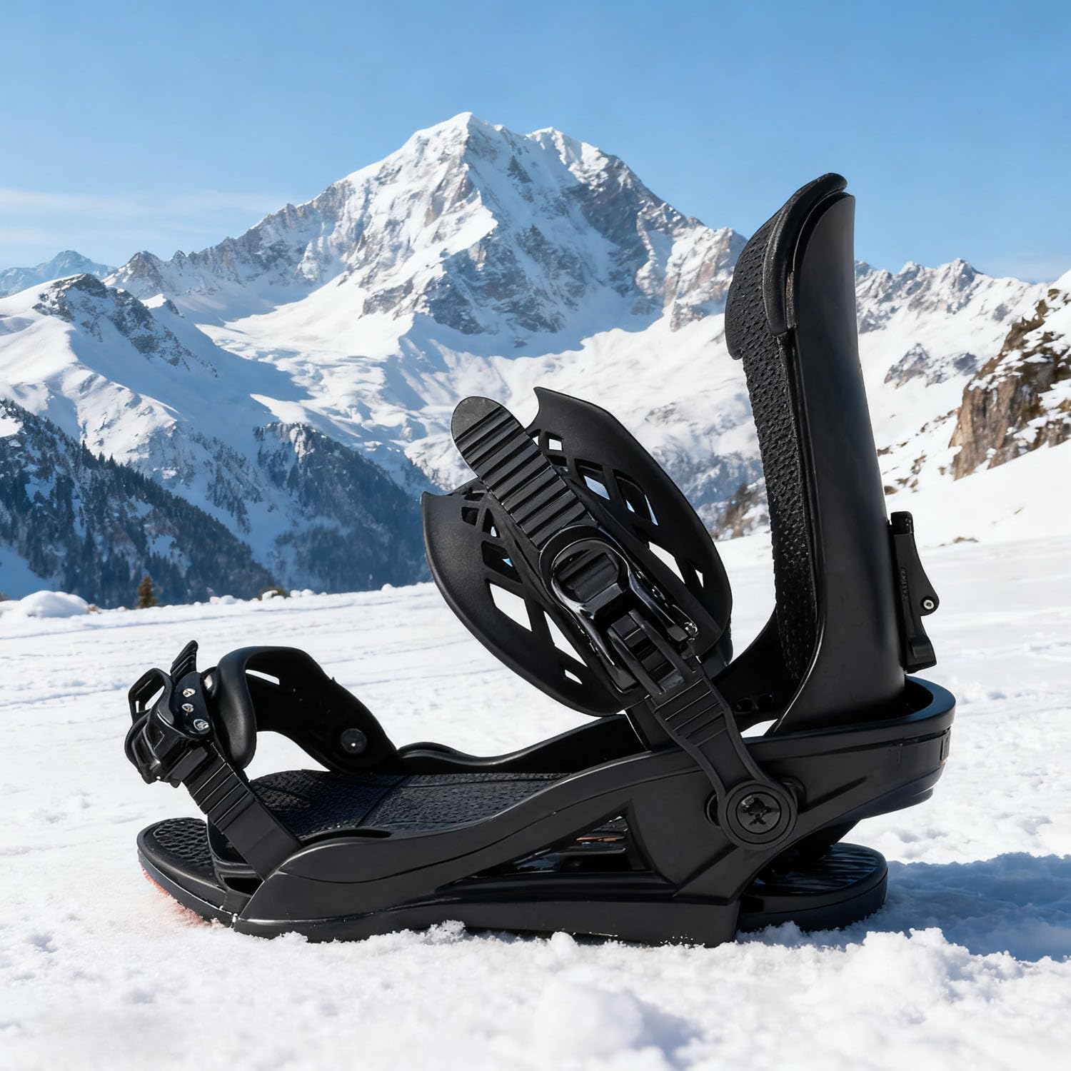 Fixations de Planche à Neige pour Hommes et Femmes, Fixations Ultra légères pour Toutes Les Montagnes et Freestyle, entrée Facile sans Bretelles et cliquet d'orteil