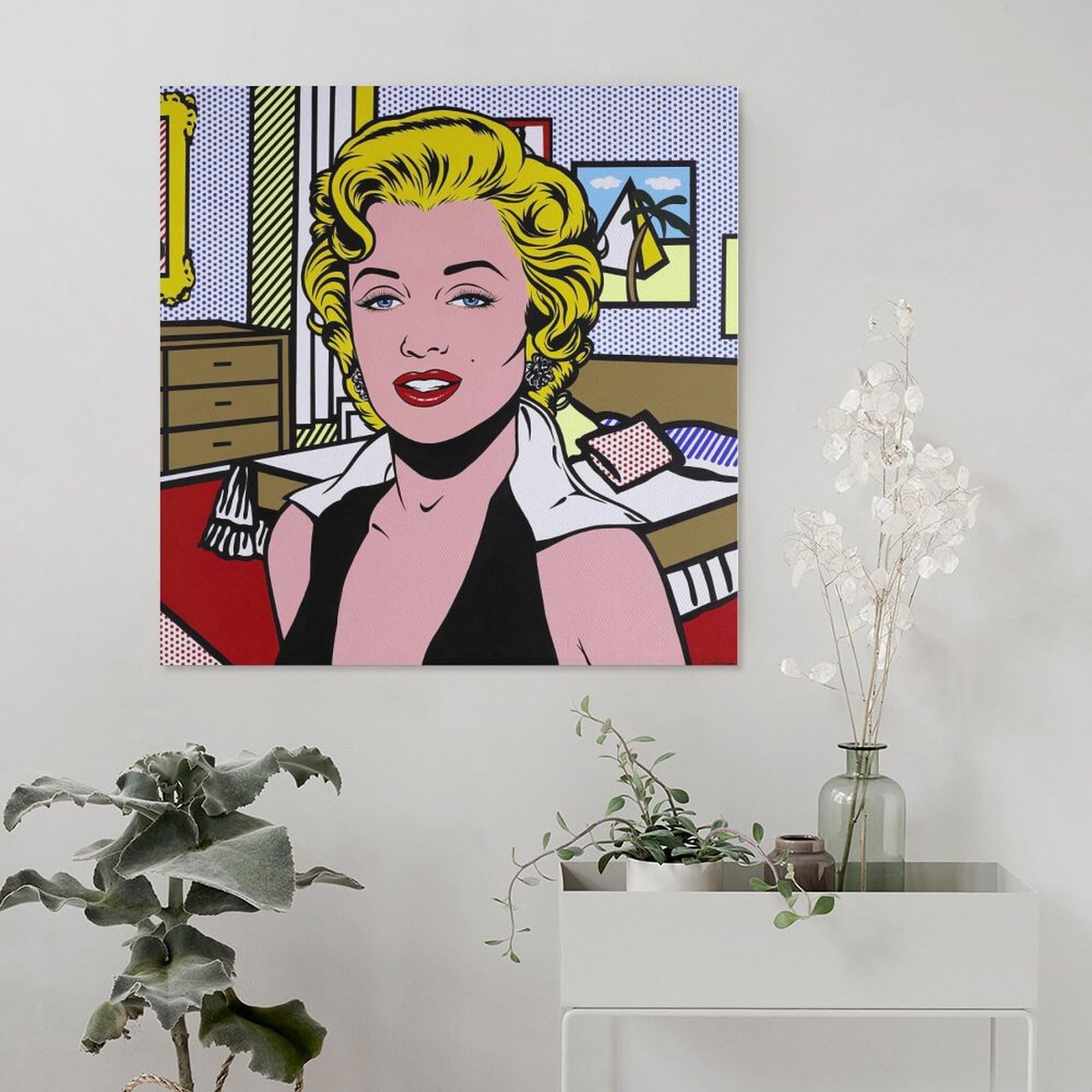 Amazon.co.jp: ロイ・リキテンスタイン「マリリン・モンロー」絵画