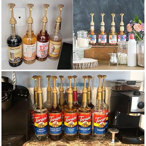 Miniatura 2 de COODUM 3 paquetes de bomba de jarabe de café para botellas Torani, DaVinci, Jordans Skinny Jarabe Torani, Dispensador de bomba Torani para conos de