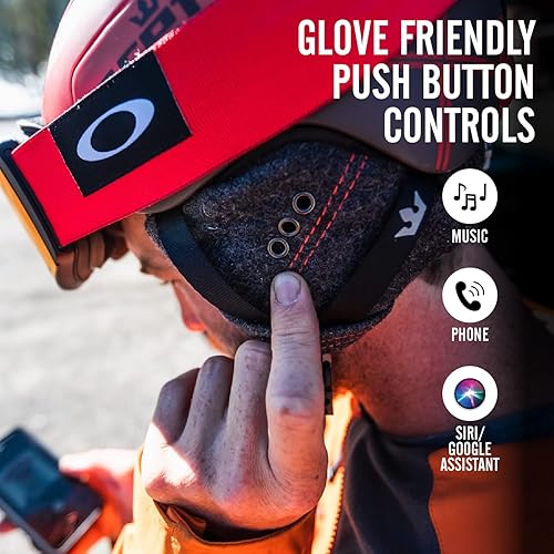 Miniatura 4 de Outdoor Tech Chips 3.0 - Altavoces para casco de nieve con Bluetooth para casco inalámbrico de audio y música para cascos de snowboard y cascos de