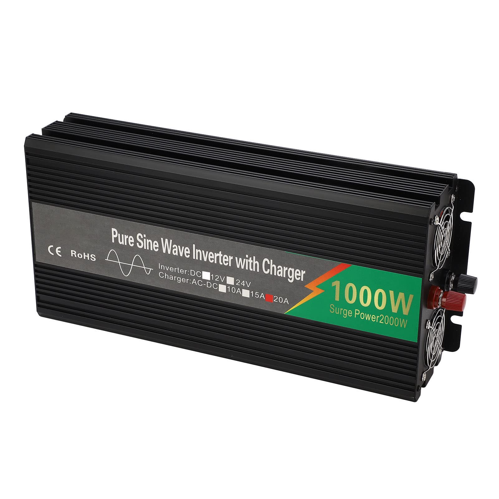 Fafeicy Falownik Czystej Fali Sinusoidalnej, 1000W Przetwornica z (12V do