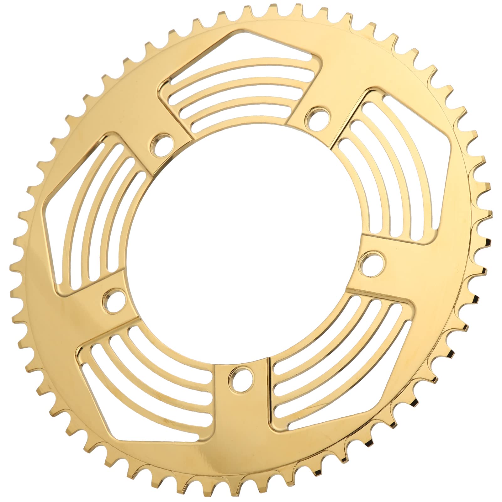 Rower składany 56T Tarcza Rower szosowy Pozytywne Ujemne zęby Pojedyncza tarcza Stop aluminium 23 cm Średnica zewnętrzna 130 mm BCD do rowerów szosowych Rowery składane (Złoto)