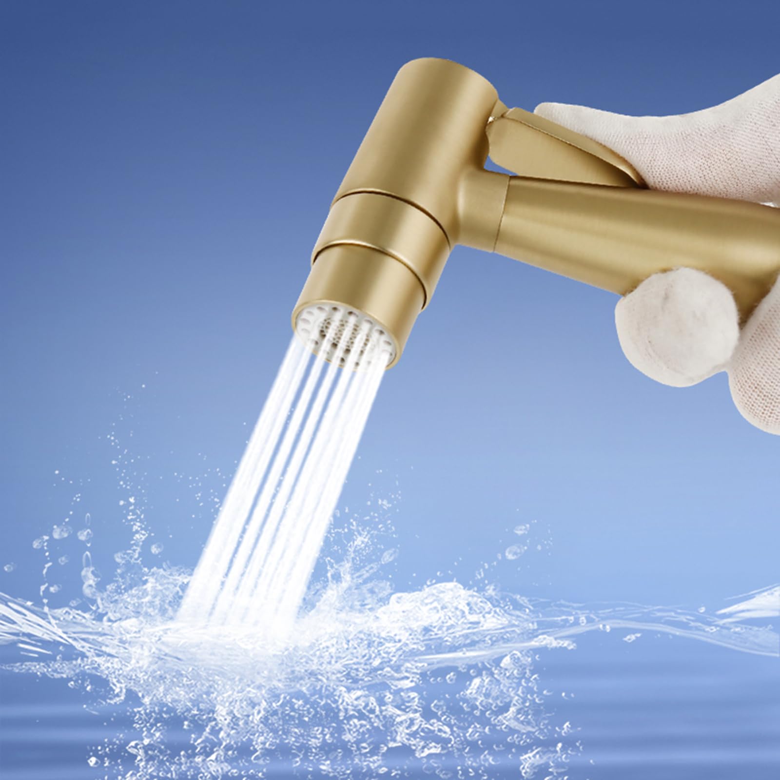 Spruzzatore a mano per bidet a doppia modalità per WC, con uscita dell'acqua regolabile, per igiene personale e pulizia, facile installazione, soluzione ecologica
