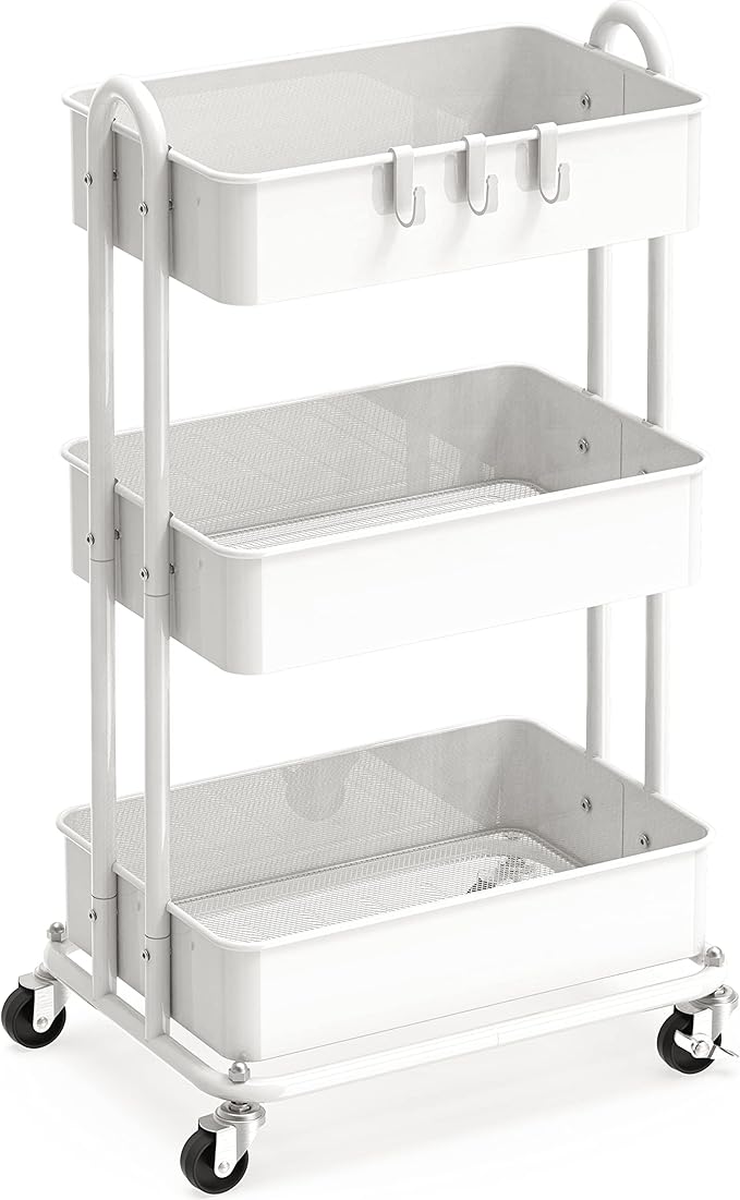3-tier rolling postpartum recovery cart mom essentials organization bathroom