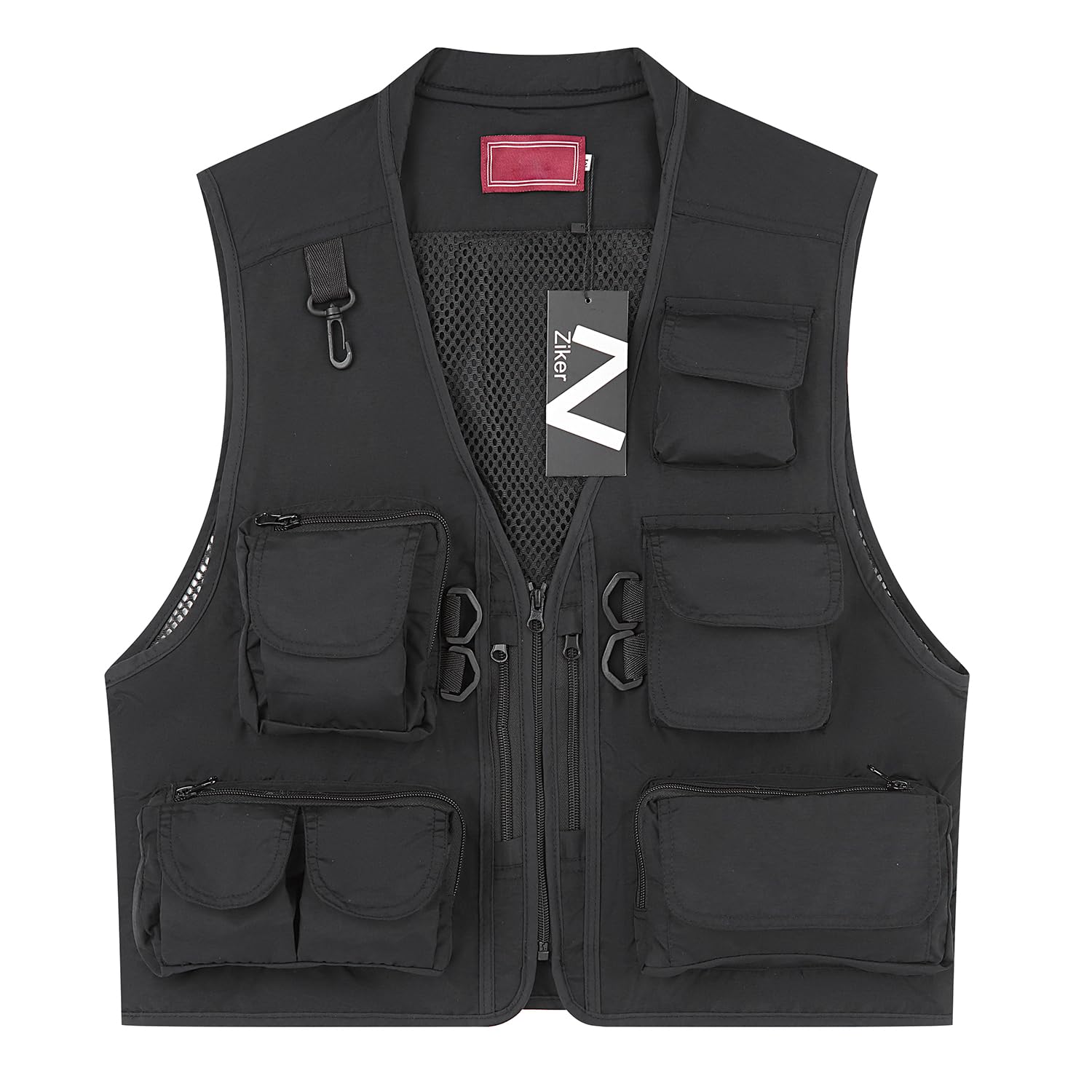 Ziker Gilet de pêche en maille respirante pour femme avec poches