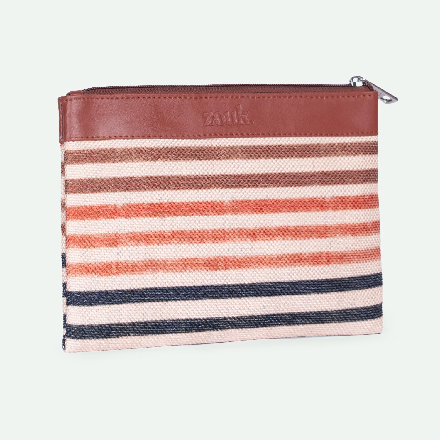 ZOUK | Travel Organizer Pouch | Multipurpose Makeup Pouch Bag for Daily Use & Travel |Aesthetic & Water-Resistant | Qutub Stripes 3