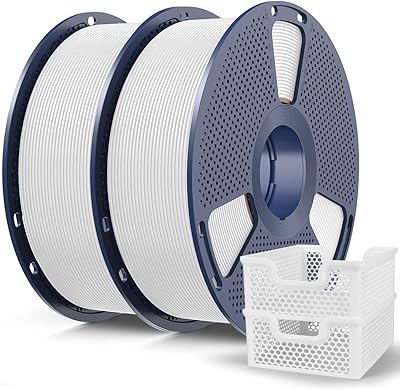 19 – SUNLU PLA+2.0 Filament 1.75mm White 2KG, High Speed PLA Plus2.0 Tougher and Stronger 3D Printer Filament Dimensional Accuracy +/- 0.02mm, 2 …