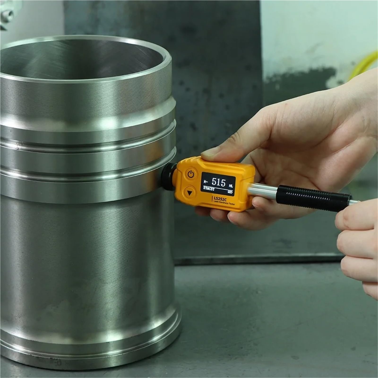 Kit de test d'eau dure, Machine d'essai de scléromètre de testeur de dureté Leeb universel et précis, test d'alliage d'aluminium, acier, métal,Excellente portabilité