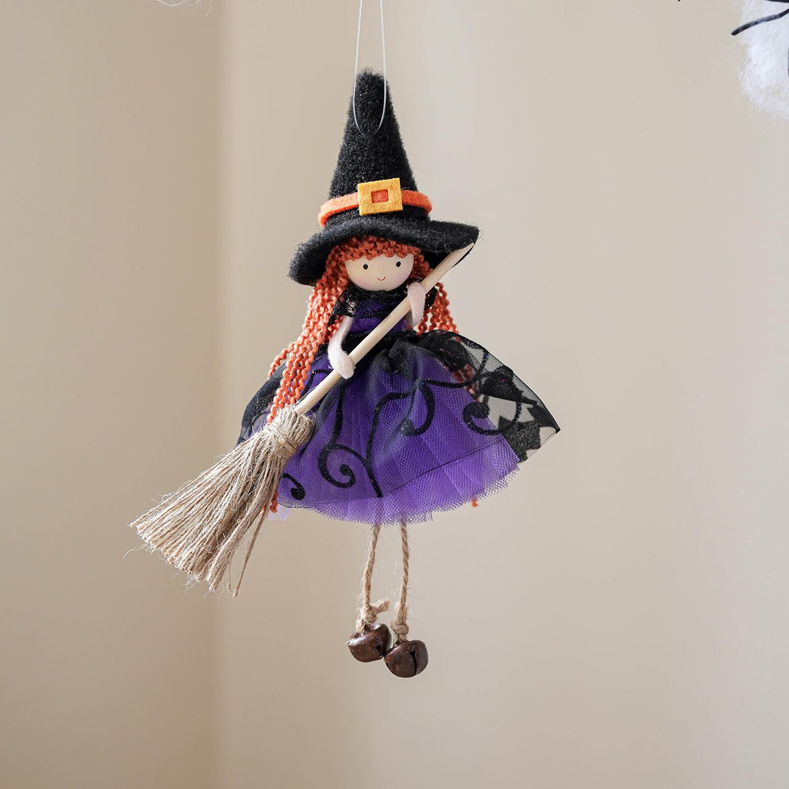 Muñeca de Bruja de Cocina Hecha a Mano, Colgante de Bruja de Halloween, Figura Coleccionable aterradora para Fiestas, Ventanas, jardín, Patio, al Aire Libre, casa encantada, Cocina, Pared de