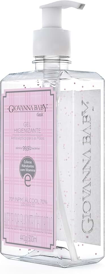 Gel Higienizante 70% Classic 500Ml, GIOVANNA BABY, Rosa