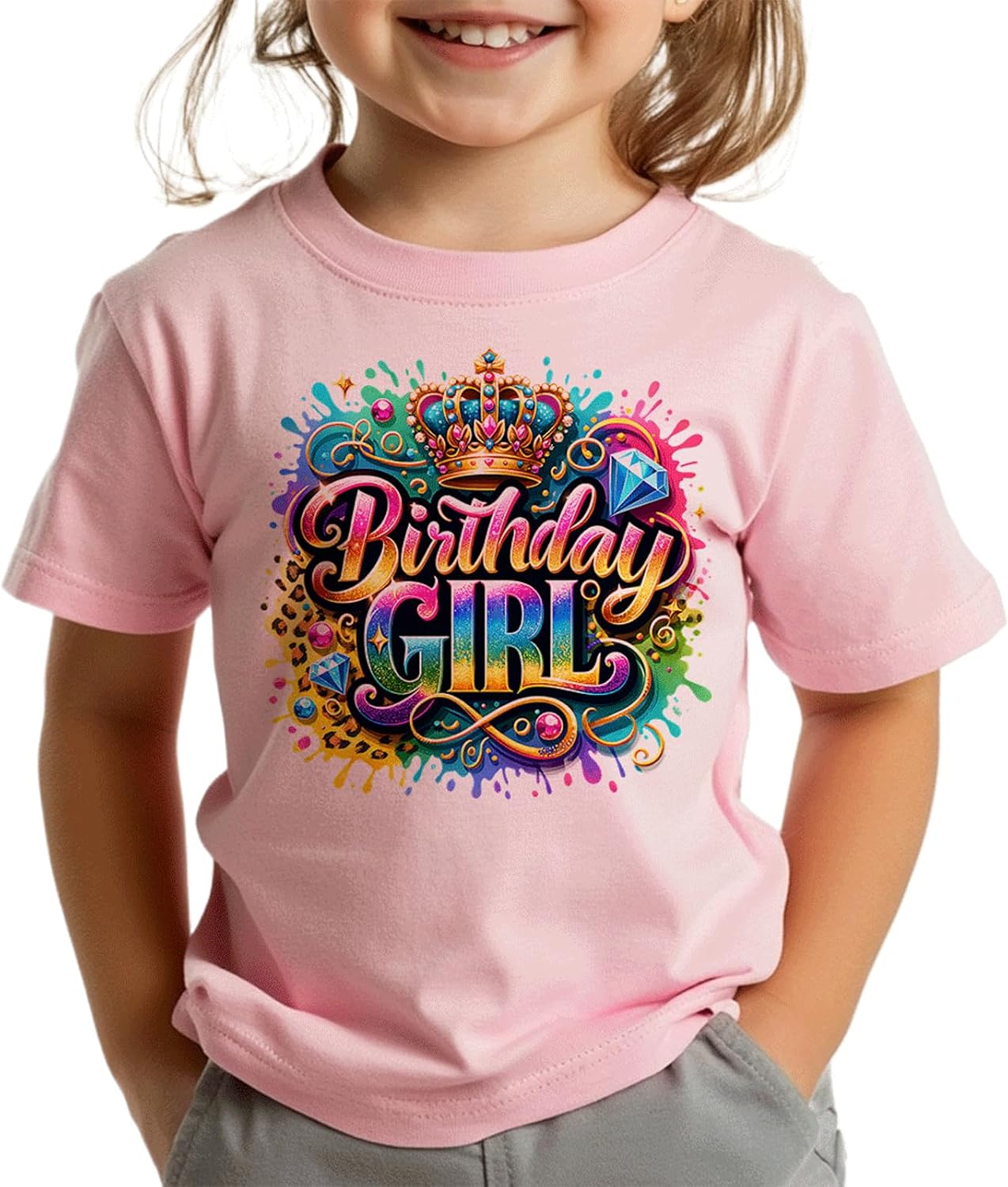 Birthday Girl Shirt 2nd 3rd 4th 5th 6th 7th 8th Girls Birthday T-Shirt Cotton Short Sleeve Tee Top