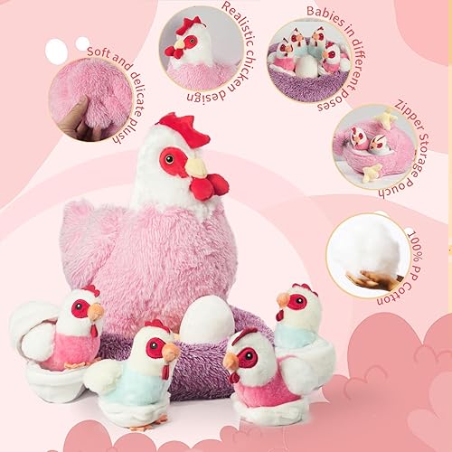 Miniatura 18 de Peluche Capybara 5 en 1, 14.2 pulgadas Capybara de peluche con bebés dentro de mamá almohada de felpa Capybara con 4 Capibaras Peluches juguetes