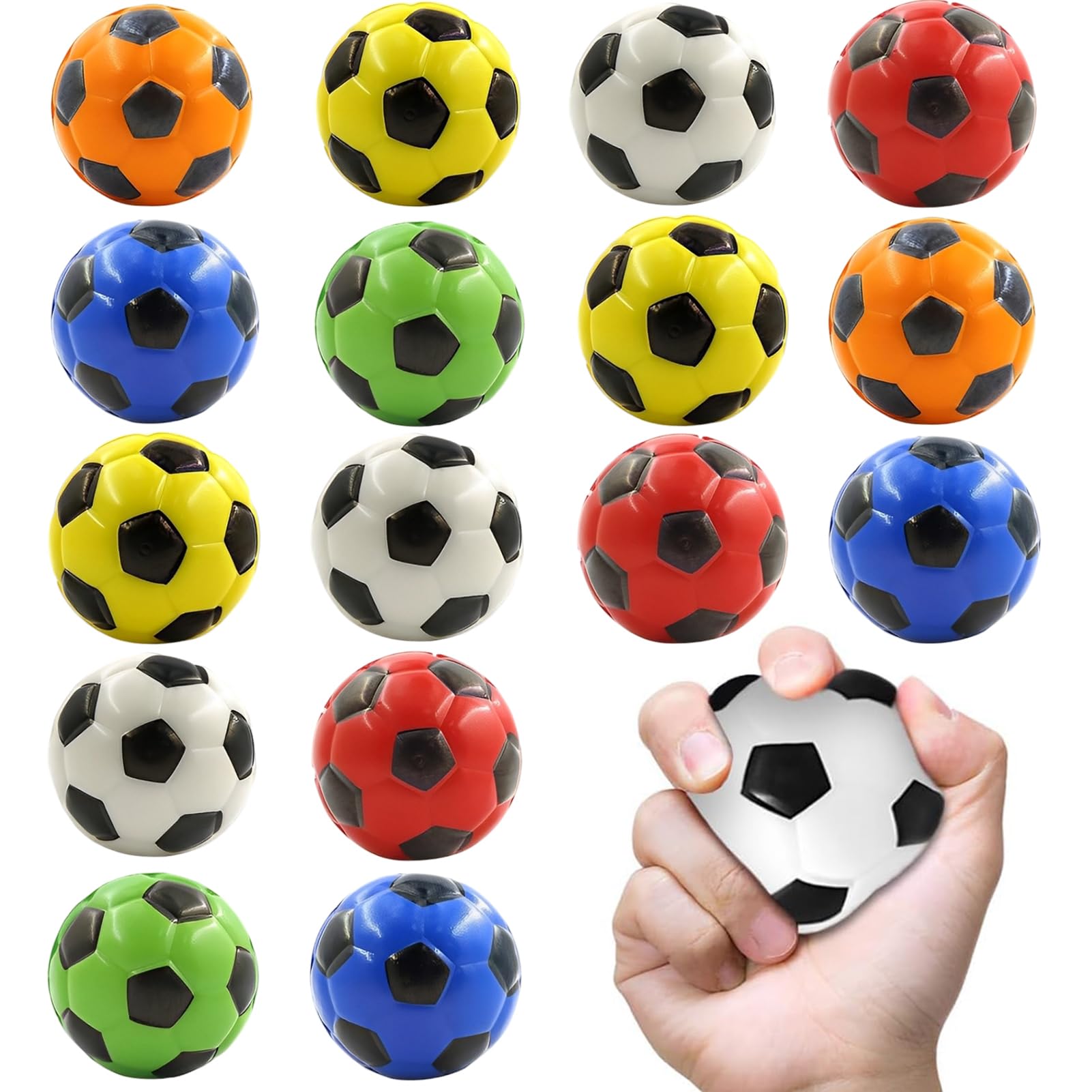 16 Piezas Pelota Antiestrés Mundo, Bolas Antiestrés, Pelota Antiestrés Mano, Pelota Mundo, Pelotas Antiestrés Pequeñas, Juguetes para Apretar para Niños Y Adultos para Aliviar el Estrés — view 9