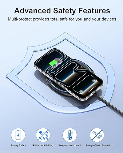 Miniatura 5 de NANAMI Cargador inalámbrico magnético compatible con cargador MagSafe para iPhone 1717 Air16151413 ProPlus, almohadilla de carga inalámbrica rápida