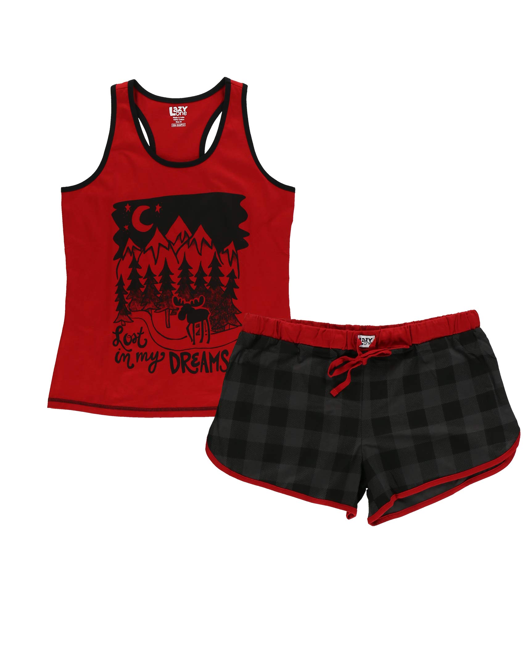 Lazy OneMatching Pajamas for Women, Cute Pajama Shorts and Tank Top Set, Summer Pajamas