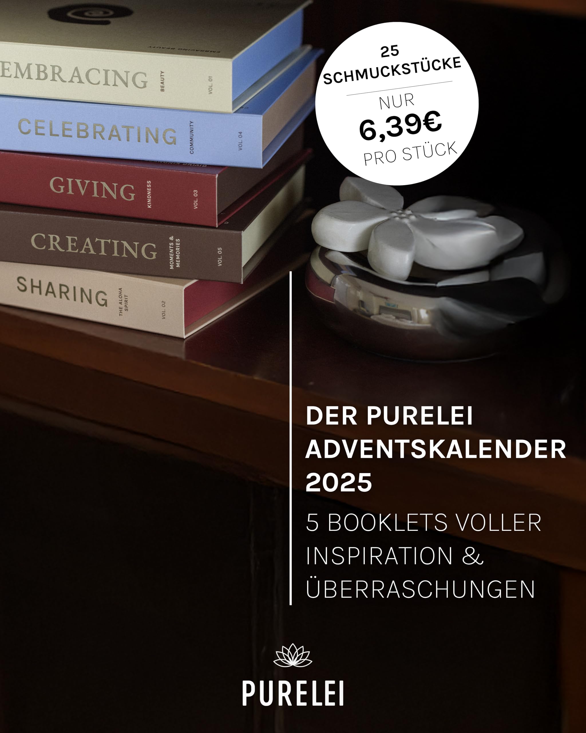 Purelei Schmuck Adventskalender 2025 (Silber) – 25 exklusive Schmuckstücke für jeden Anlass – Frauen Adventskalender – nachhaltig und wiederverwendbar – Geschenk für Frauen