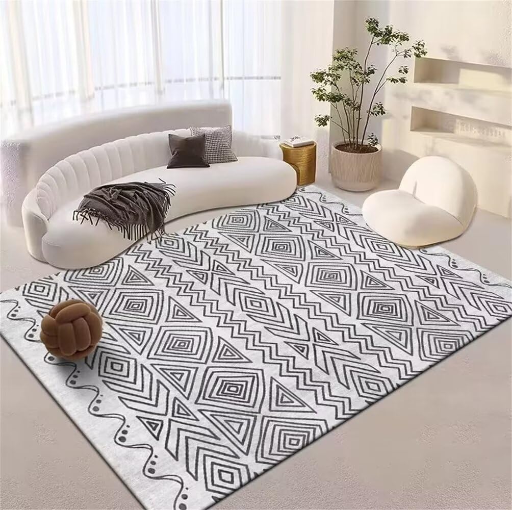 Tapis intérieur gris 80x150 cm lavable en machine pour une protection de sol moderne