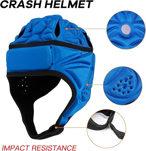 Miniatura 3 de Protector de cabeza de rugby, casco de fútbol suave 7v7, casco de rugby acolchado suave, casco de rugby, protector para autismo necesidades