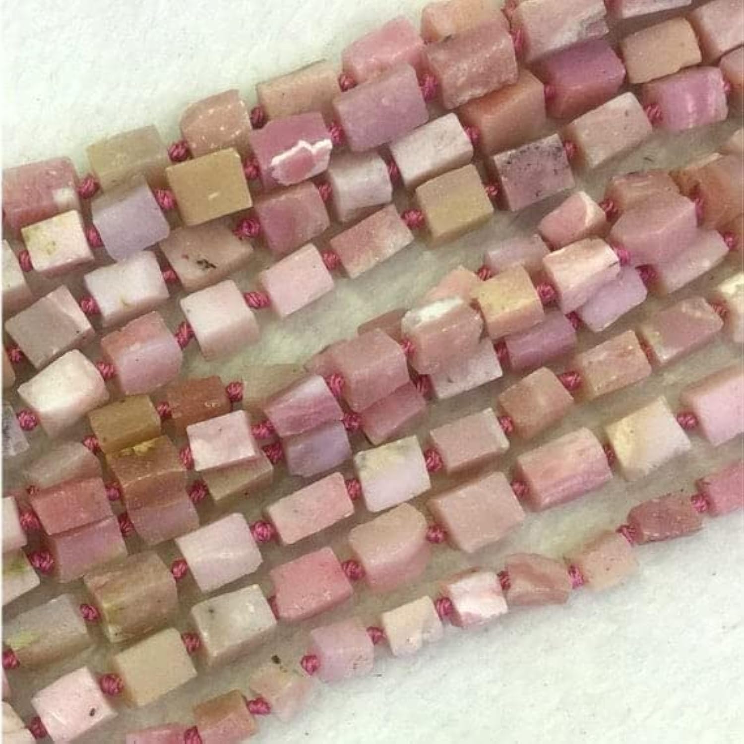 Perles en opale rose naturelle brute 6-9mm pour ateliers de bijoux bohèmes
