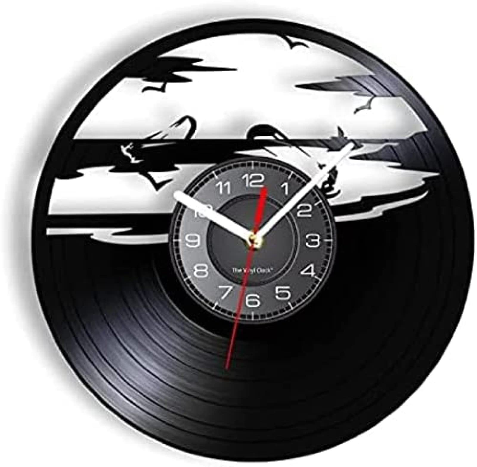 Horloge vinyle surf décoration murale océan 30 cm pour salon de passionné