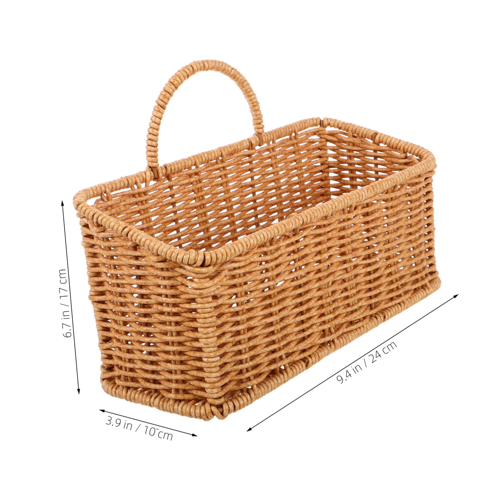 Cabilock Wall Baskets 2 Pack Rattan Hanging Storage Basket Hanging Produce Basket for Kitchen Wall-mounted Rattan Storage Baskets