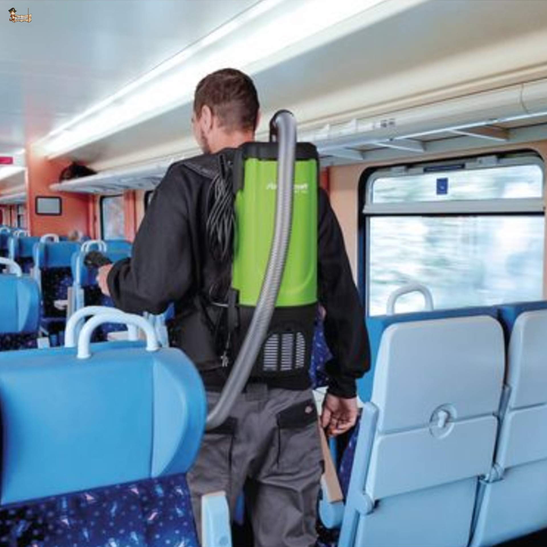 BricoLoco Aspirador de Mano y Mochila portátil Potente para Coche, hogar, Taller, Espacios reducidos. Industrial. con arnés Acolchado. En seco. ¡¡¡ CÓMODO Y PRÁCTICO !!!