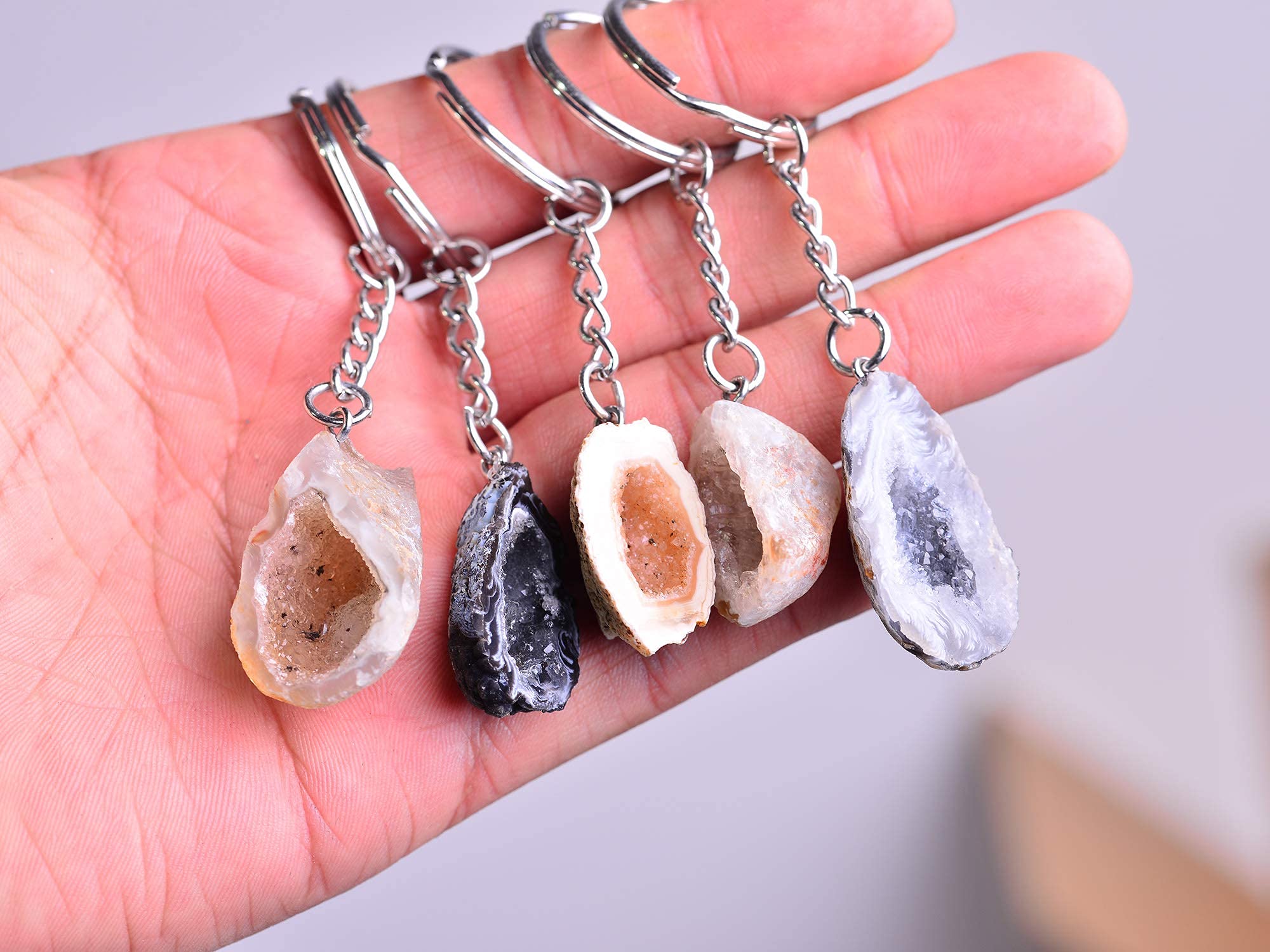 Amazon.com: AMOYSTONE Healing Crystal Keychains for Women Gem Key