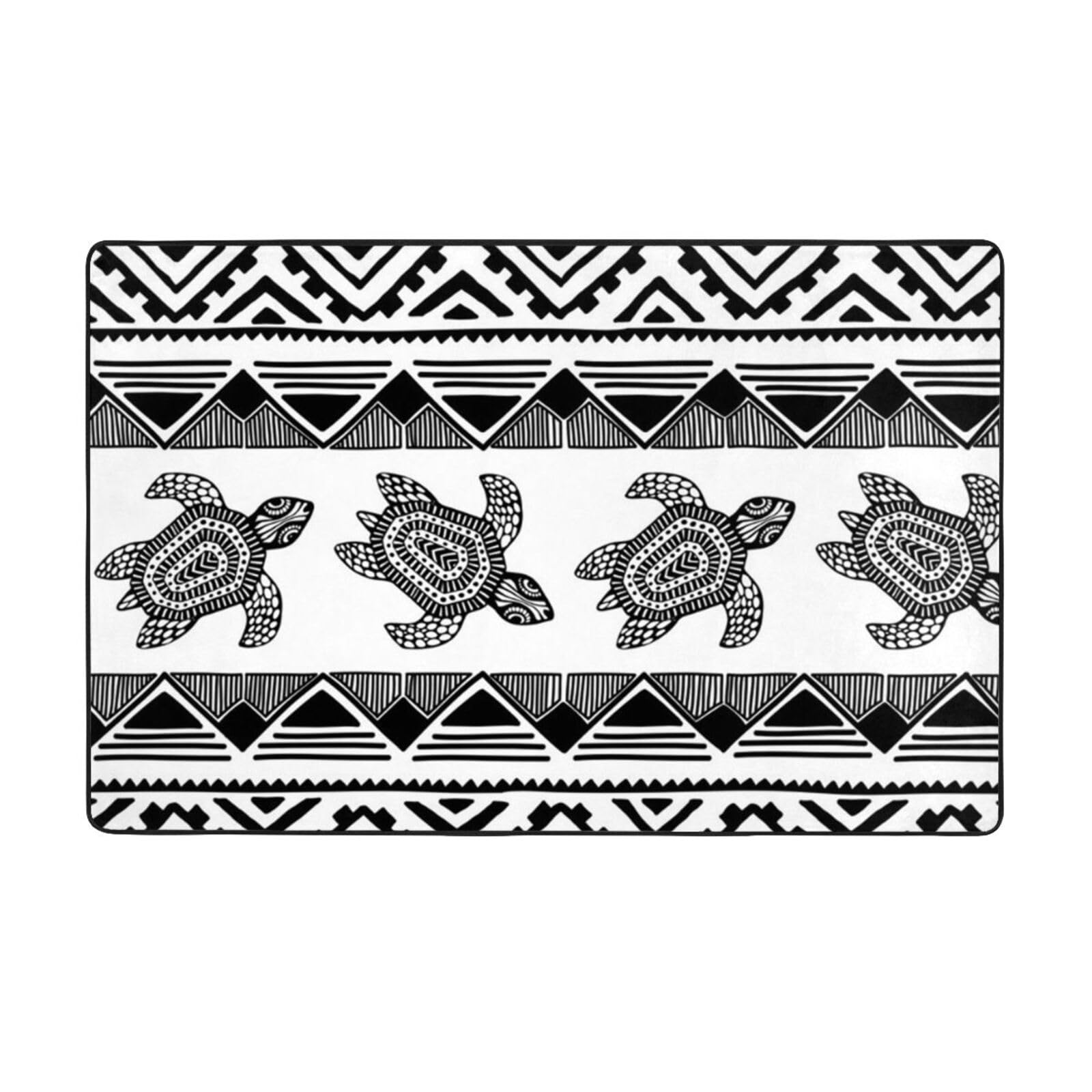 Grand tapis ethnique pour salon et chambre créant une ambiance cosy