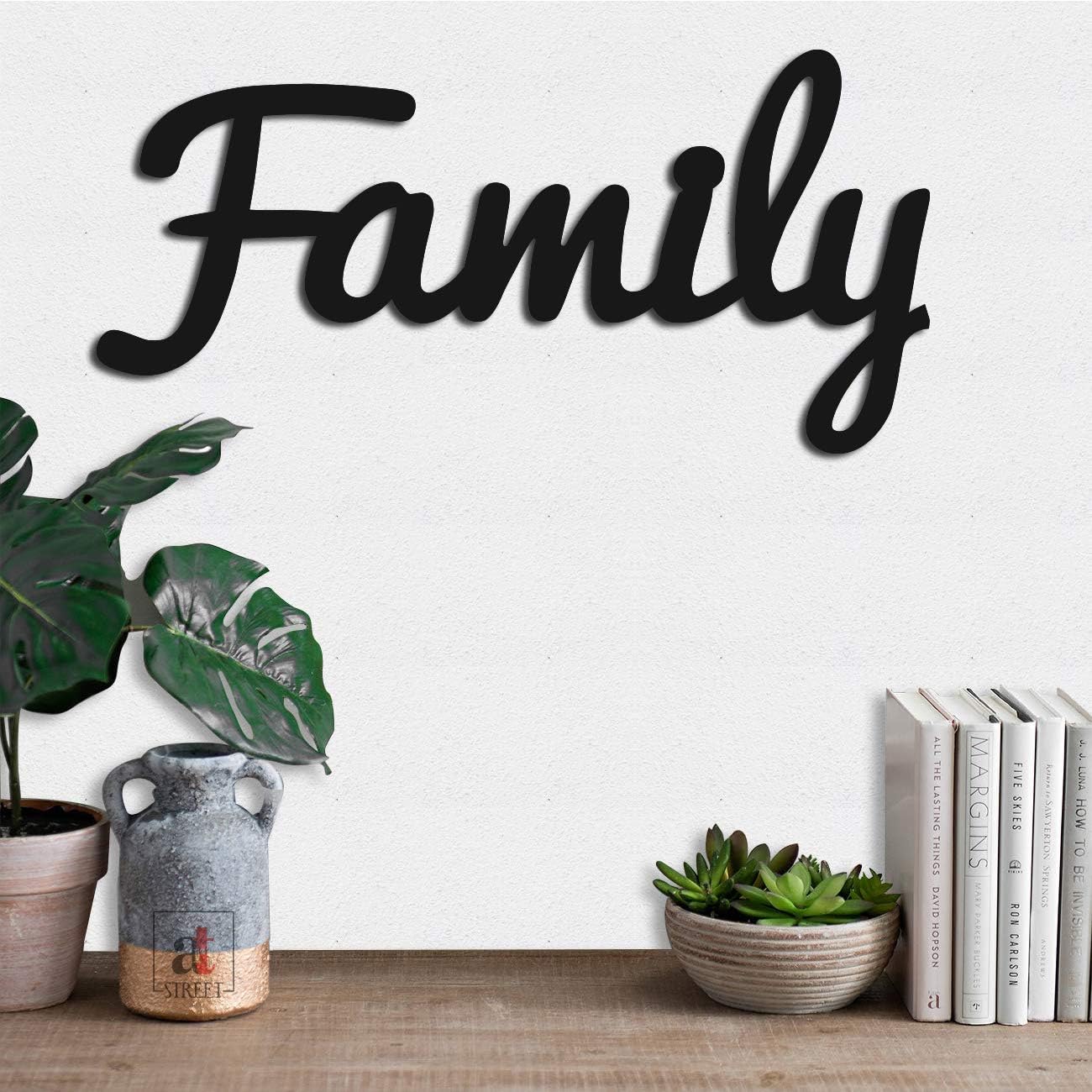 Art Street Family MDF Plaque Painted Cutout Ready To Hang Home Décor Wall Art