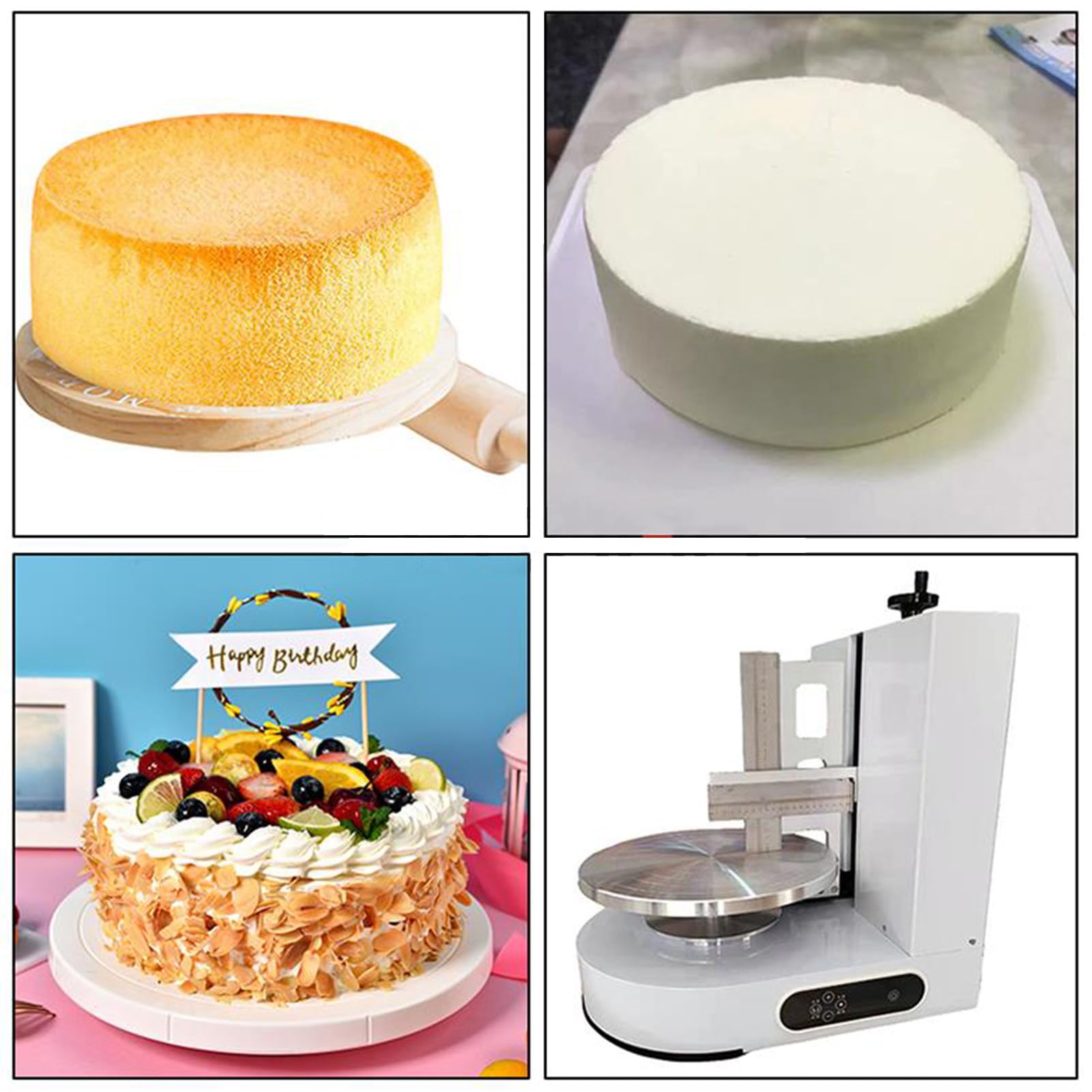 RayGenius EspáTula AutomáTica para Tartas De 4-12 Pulgadas,EspáTula AutomáTica para Tartas De CumpleañOs,EspáTula AutomáTica para Tartas De CumpleañOs,Pink