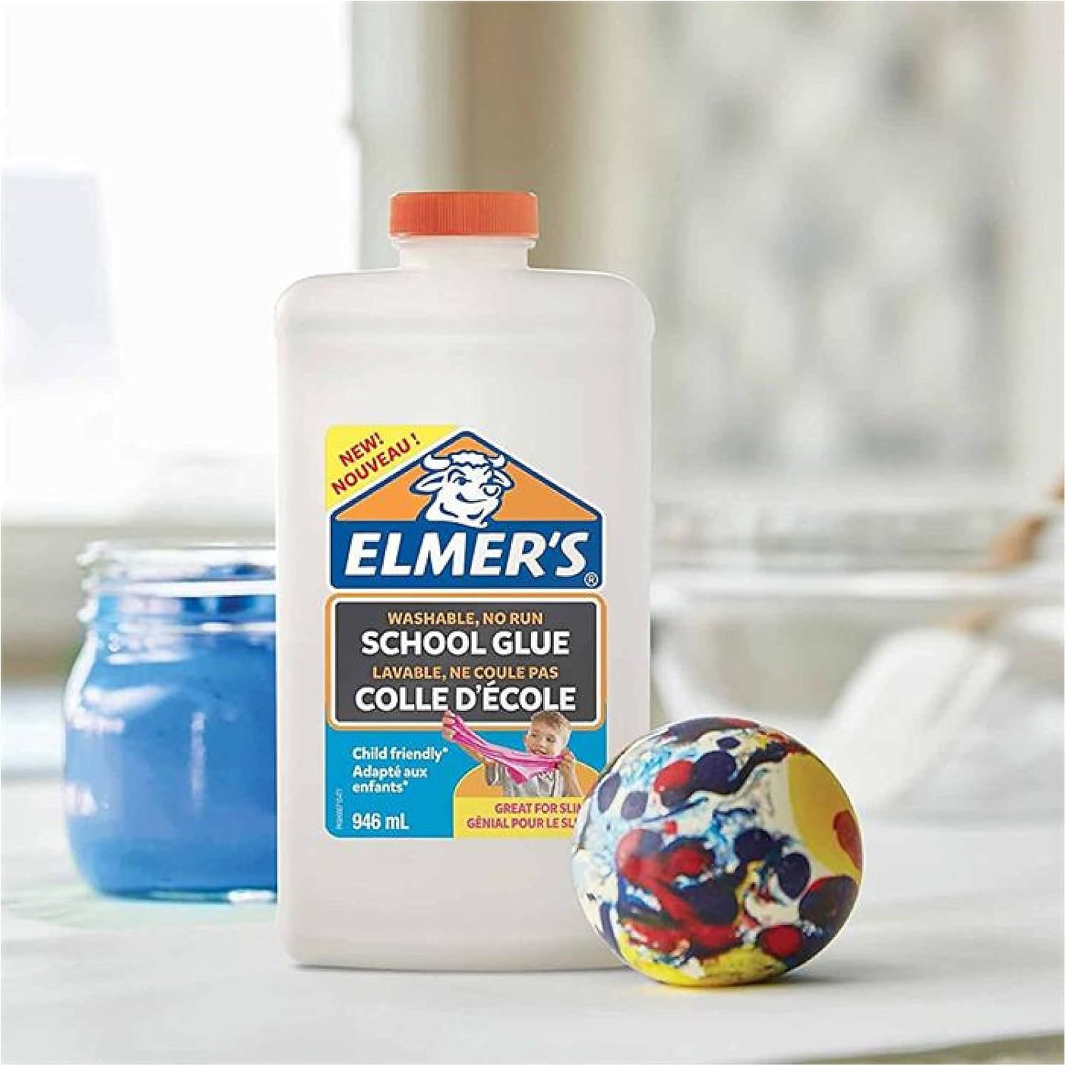 Elmer's White PVA Glue | 946 mL | Washable and Kid Friendly | Great for Making Slime and Crafting