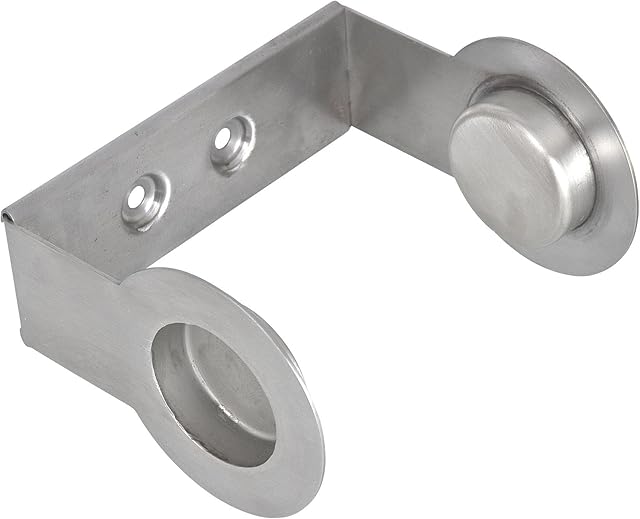 WENKO Toilet roll Holder Cerri, Stainless steel, Silver matt, 9 x 10.5 x 6 cm