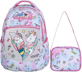 ilkokul Okul Sırt çantası Kız Erkek Unisex Beslenme çantalı Ortopedik 2li Set At Model Unicorn Beyaz