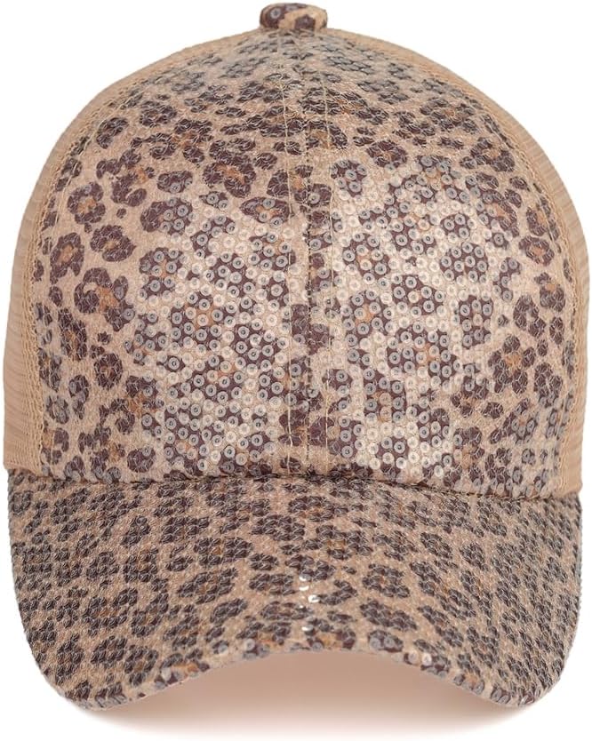C.C Glitter Sequin Baseball Cap with Mesh - Image 2