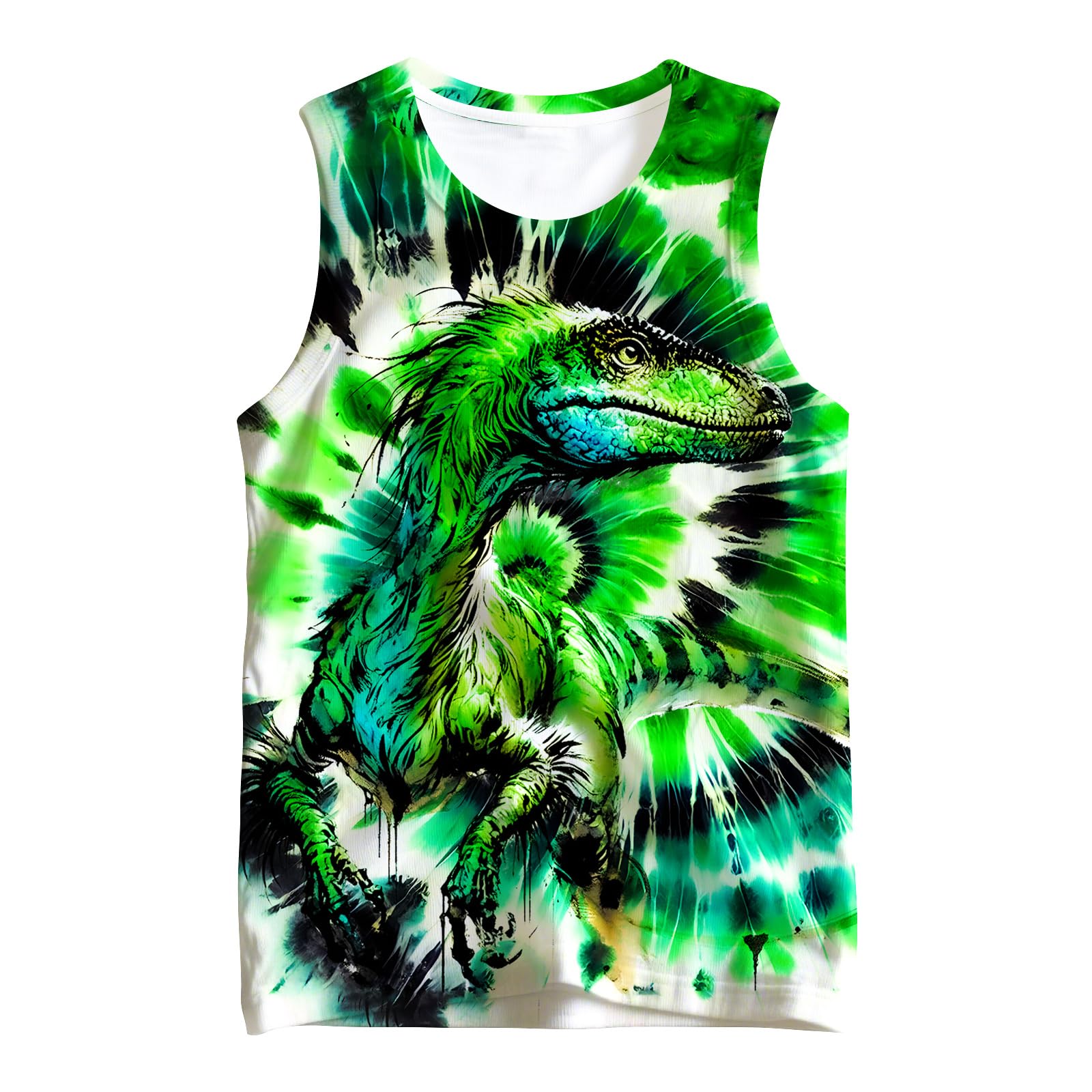 Kids Cute Animal Tie Dye Tank Tops Shirt Sleeveless Undershirt