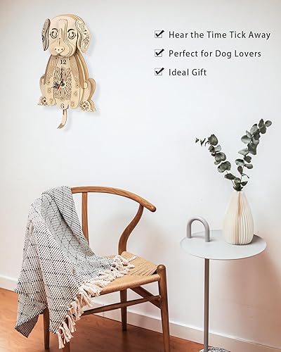 Miniatura 9 de Rompecabezas de madera 3D hechos a mano para adultos y niños decoración única de reloj de escritorio para regalo de Navidadcumpleaños, modelo de