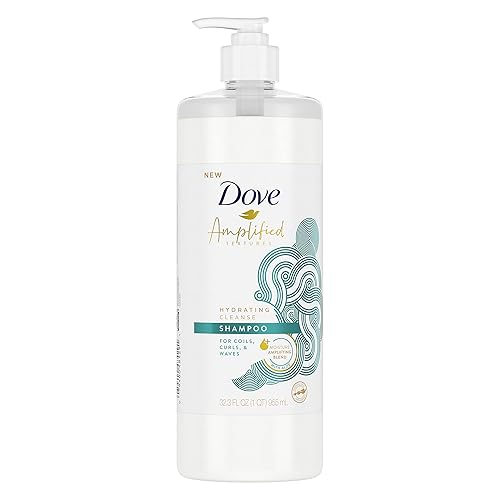 Dove Amplified Textures Champú hidratante sin sulfatos para bobinas rizos y ondas limpieza hidratante con mezcla de cuidado del cabello