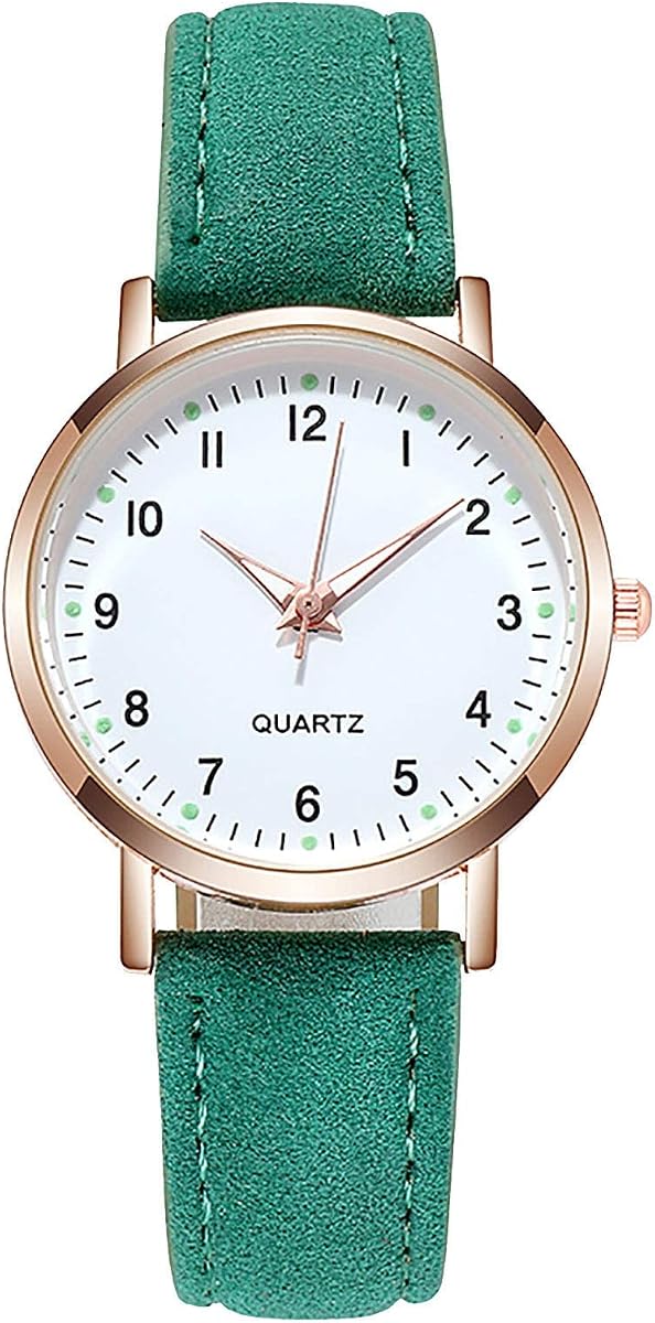 Women's Watches, Classic Quartz Watch with Luminouse Easy Read Dial, Leather Watch Band, Vintage Small Face Round Watches for Women, Birthday Gift for Ladies