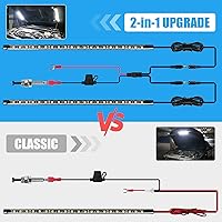Vista 5 de 2-in-1 Under Hood LED Light Kit, Waterproof 12V Car LED Light Bar Car Underhood Work Lights with Automatic On/Off, 2pcs 36cm/14.17in 21LEDs Light