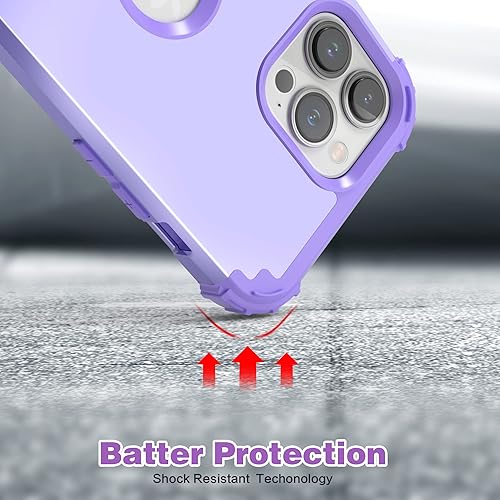 Miniatura 7 de IDweel Funda para iPhone 13 Pro Max con protector de pantalla de vidrio templado, híbrida 3 en 1, a prueba de golpes, delgada, resistente, cubierta