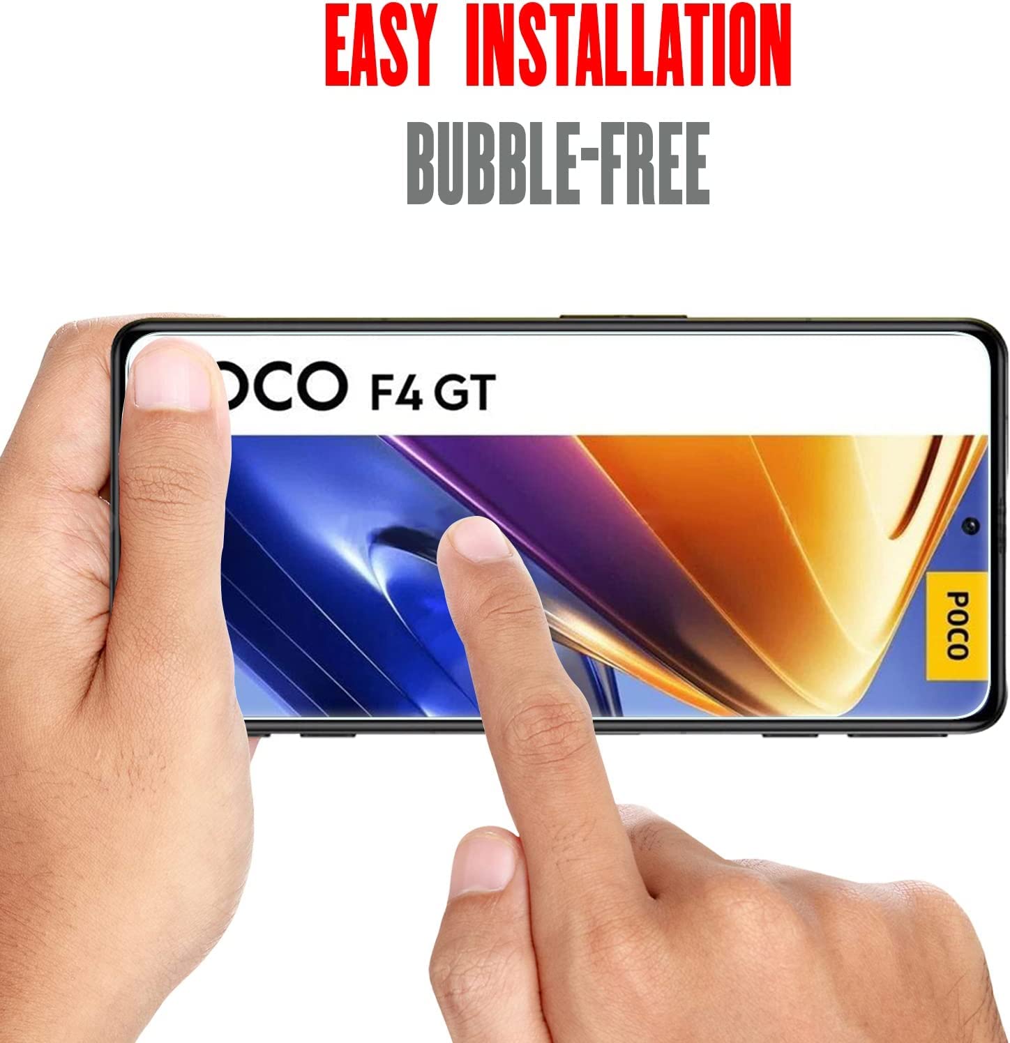 Vetro Temperato per Xiaomi Poco F4 GTPellicola Protettiva, [3 Pezzi] Copertura Completa Pellicola Protettiva Protezione Schermo, 9H Durezza, Alta Trasparente, Nessuna Bolla, Anti-Impronte