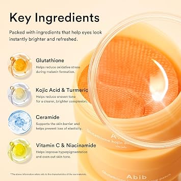 Abib Glutathione Eye Patch & Dark Spot Serum Duo | Brightening Set for Dark Circles, Dark Spots & Hyperpigmentation, Korean Skincare for Sensitive Skin