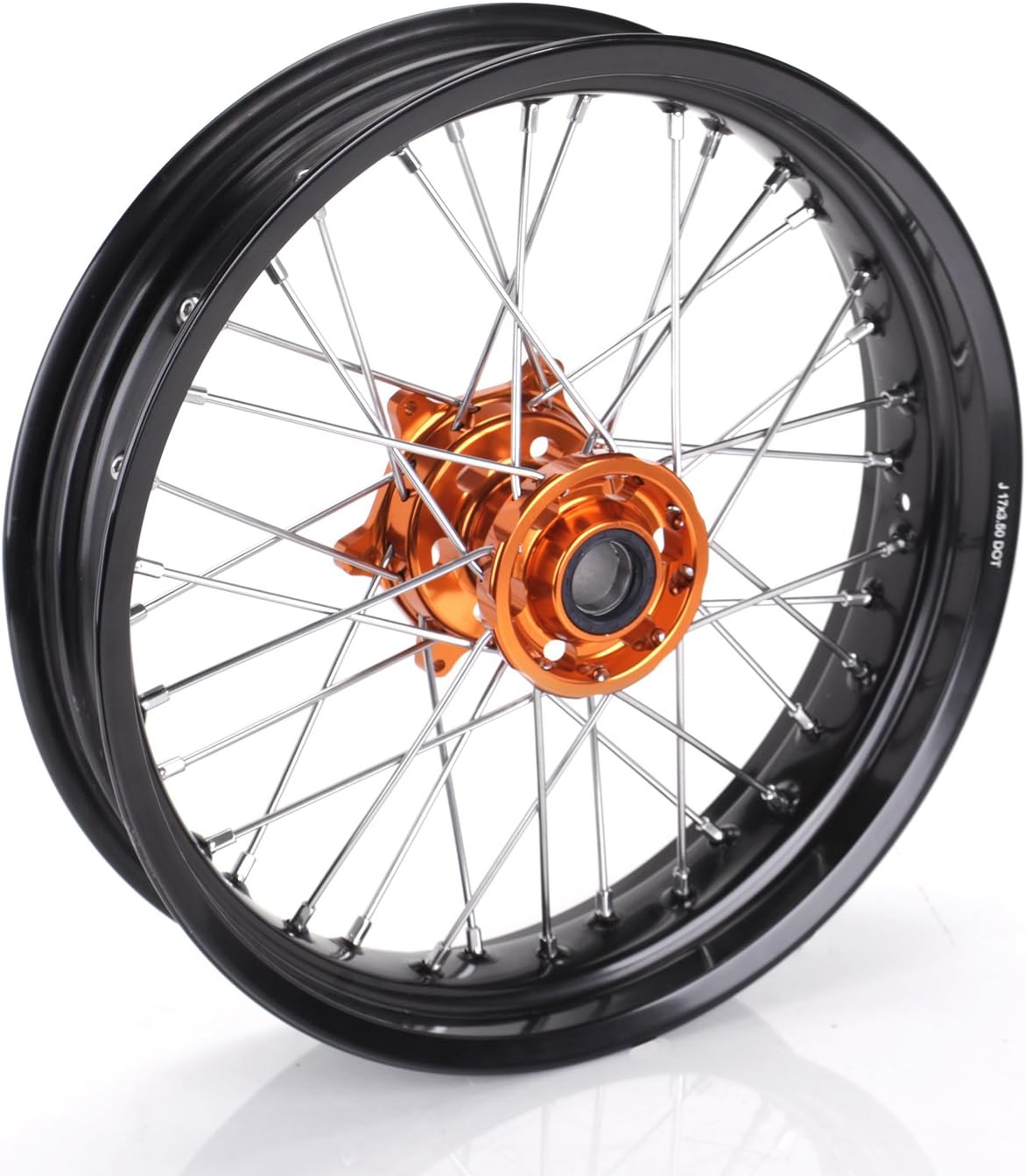 Supermoto 17'' Complete Wheels Rim SX XCW EXC EXC-F 125-540 2003-2024 Orange Hub