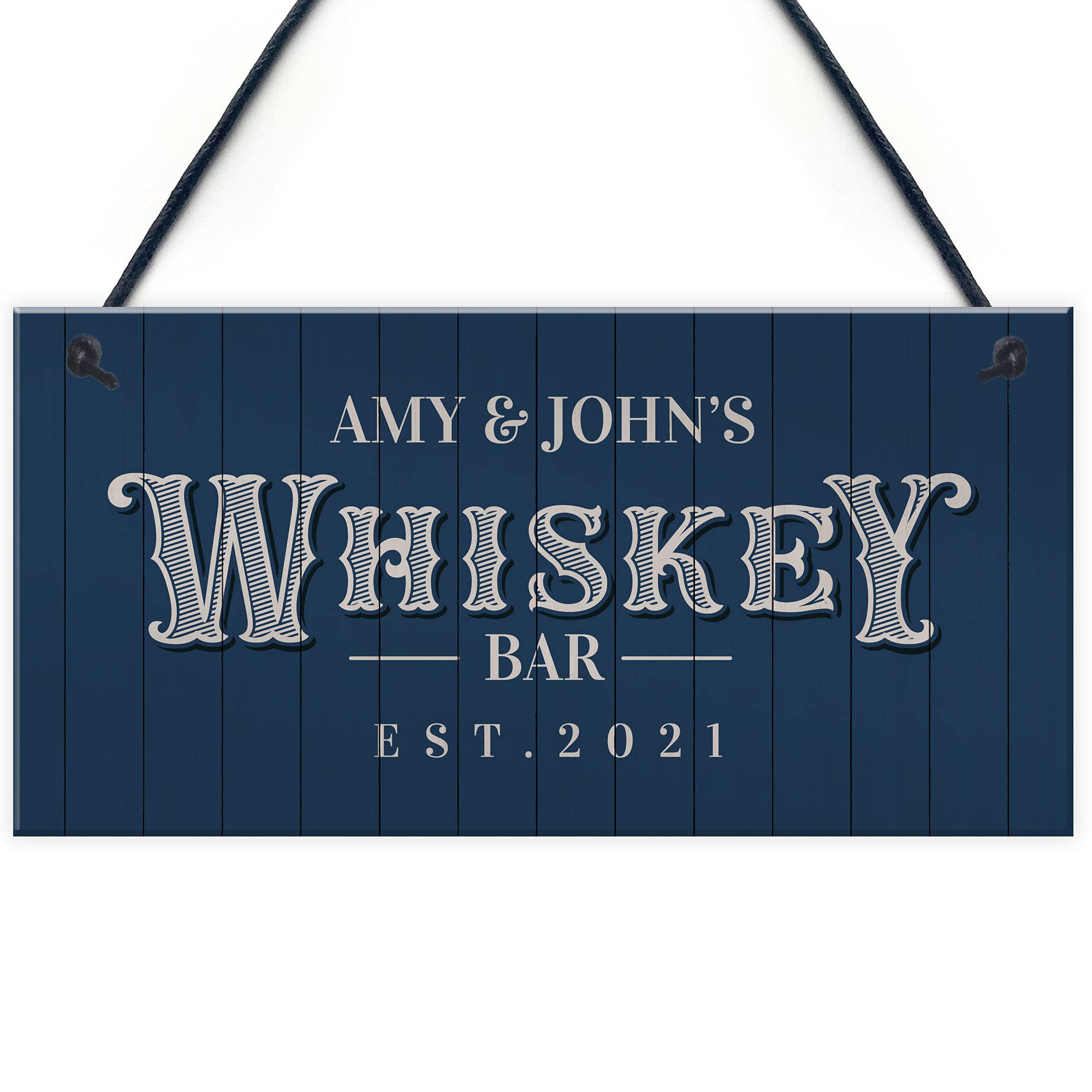 Personalised Whiskey Bar Sign Vintage Home Bar Pub Sign Alcohol Whiskey Gift