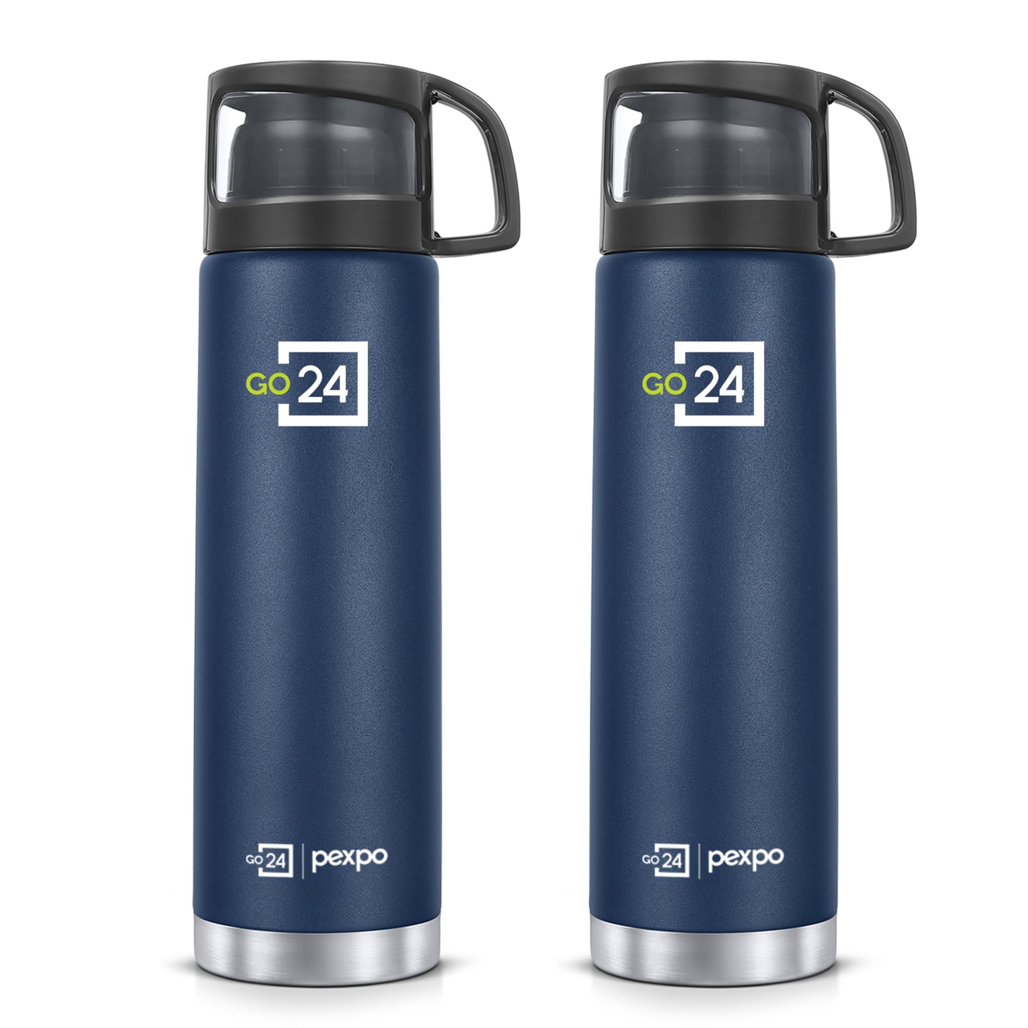 Go24 pexpo Stainless Steel Water Bottle Fererro Denim Blue 1000ml