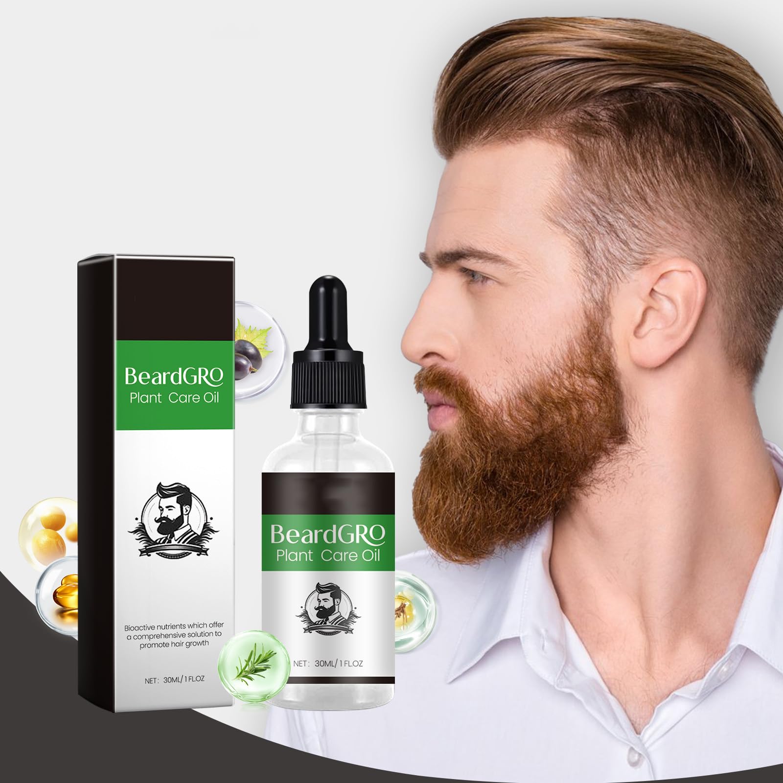Beard Care Oil for Men - 30ml, Scent Premium Beard Care Oil - Natural Beard Moisturiser, Softener, and Conditioner for Facial Hair, Promotes Growth, Softens, & Hydrates, Reduces Dryness & Itching