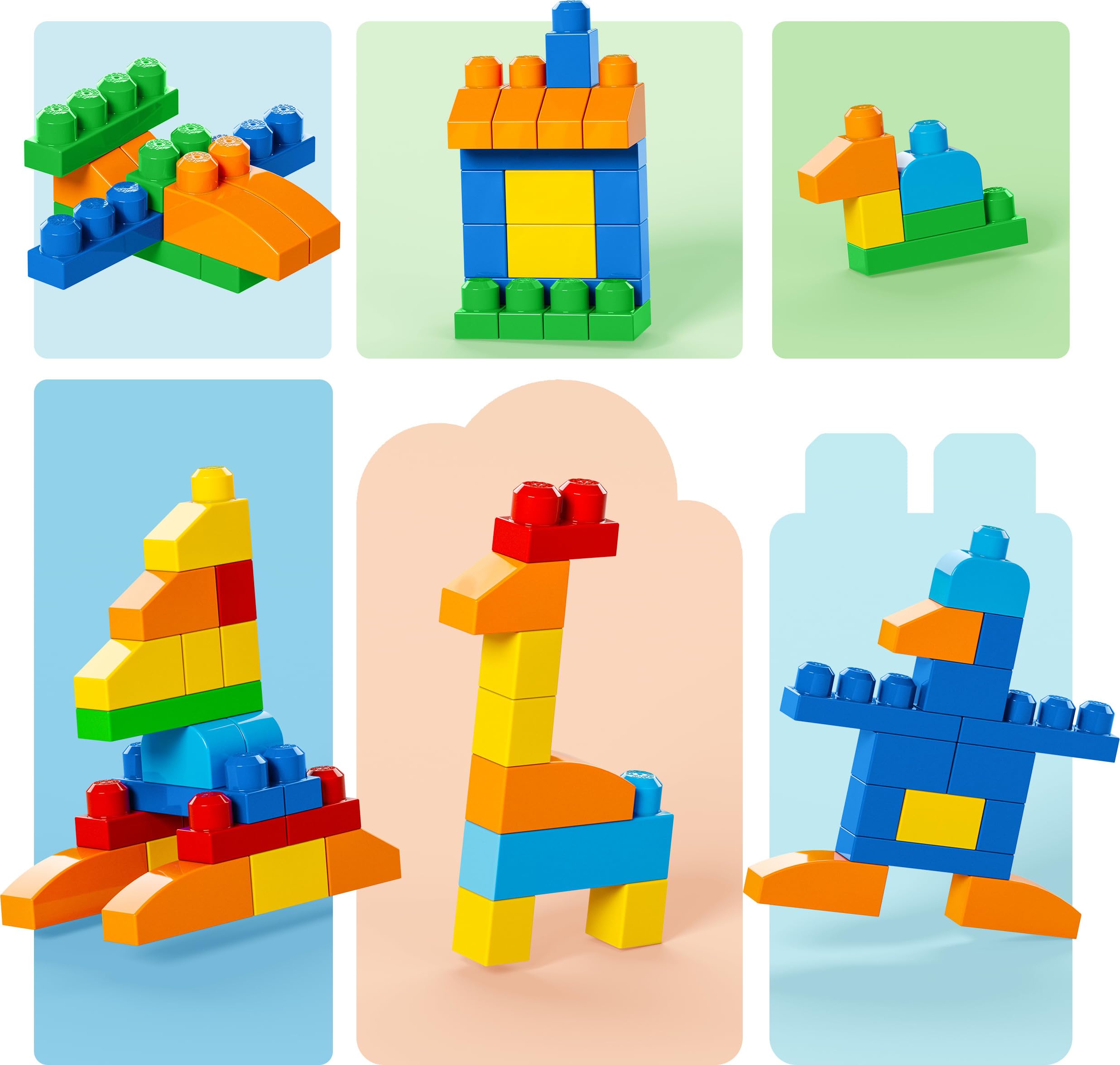 MEGA Bloks First Builders: Playset Parco Giochi Con Lanciatore E 29 Blocchi Per Bambini 1+ Anni - 2