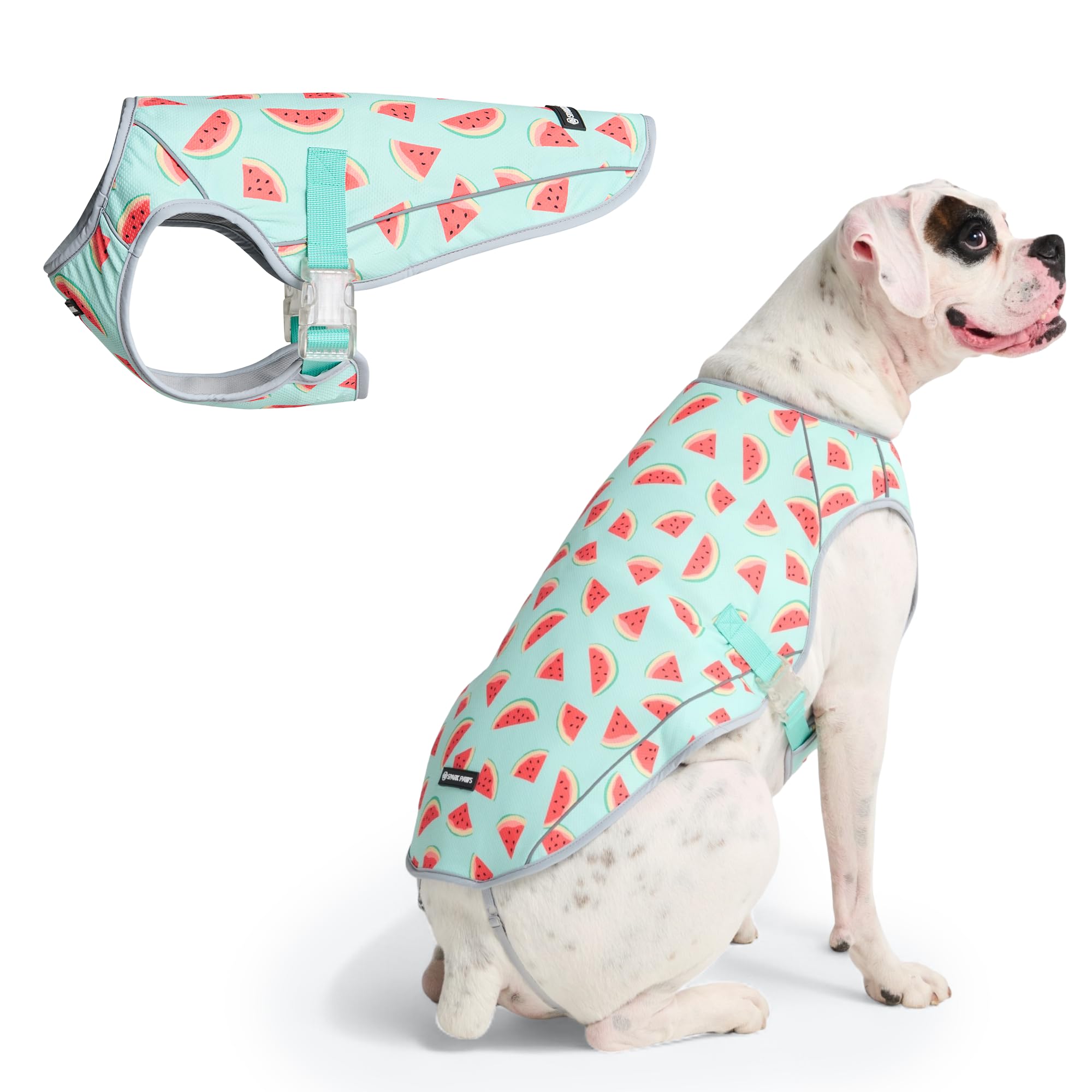 Spark Paws Dog Cooling Vest - Evaporative Summer Cooling, SPF-50 Protection